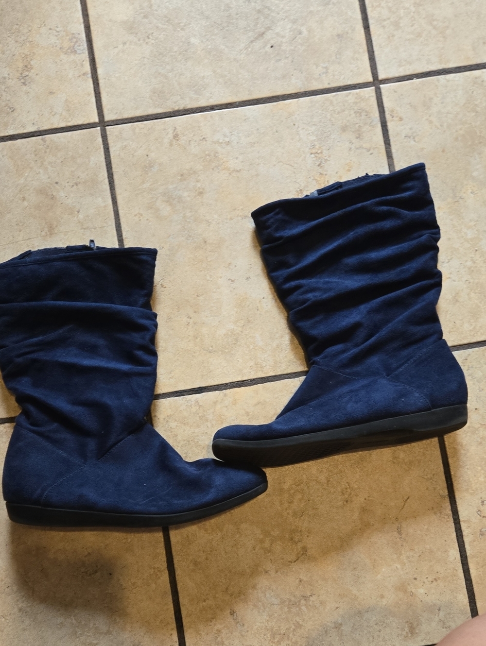 Suede Mid Calf Boots - Picture 3 of 4
